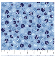 Northcott Bear Hugs blue snow balls flannel