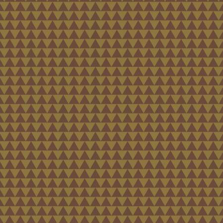Riley Blake Into the Woods Triangles Brown flannel quilting fabric