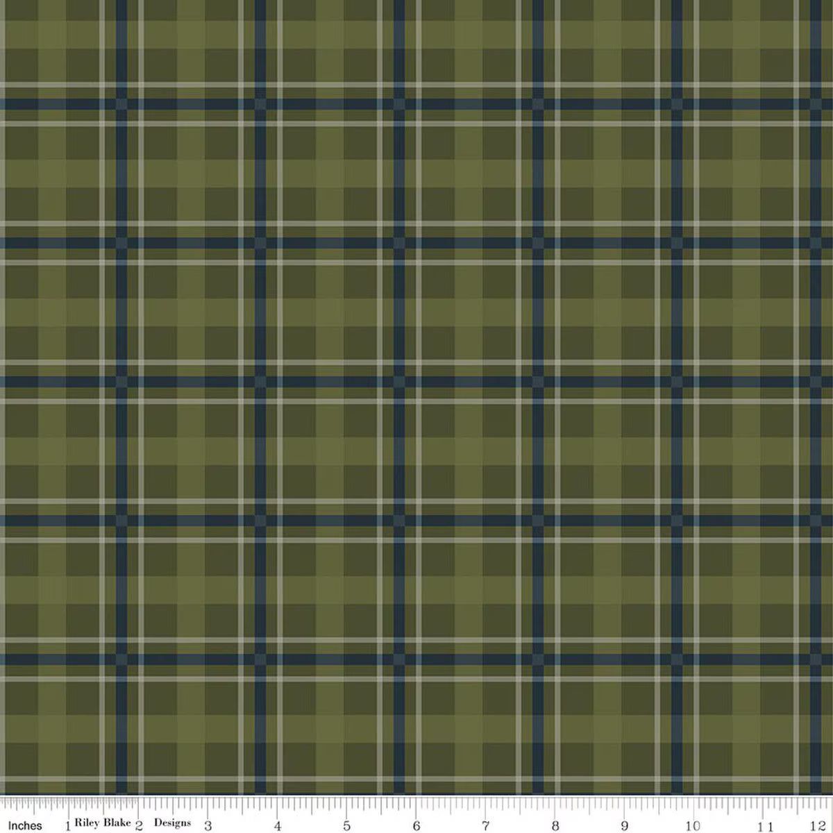 Cretaceous Flannel Jungle Plaid Forest by Riley Blake