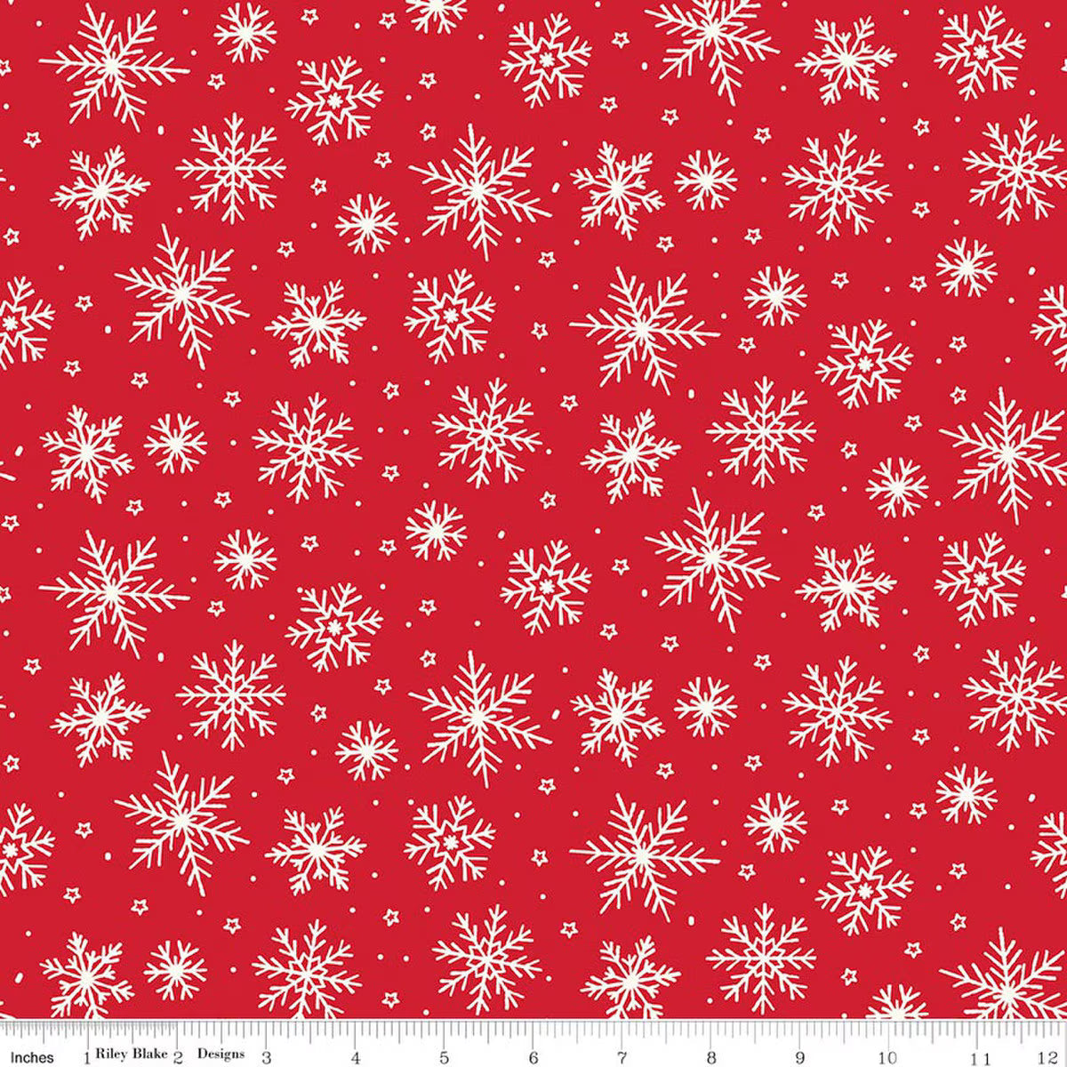 The North Pole Snowflakes Tomato quilting fabric by Riley Blake