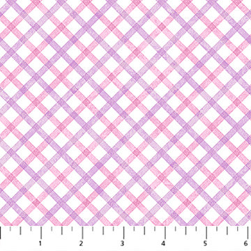 Peas in a Pod Check Pink Multi 43"/44" Flannel Fabric Per Yard