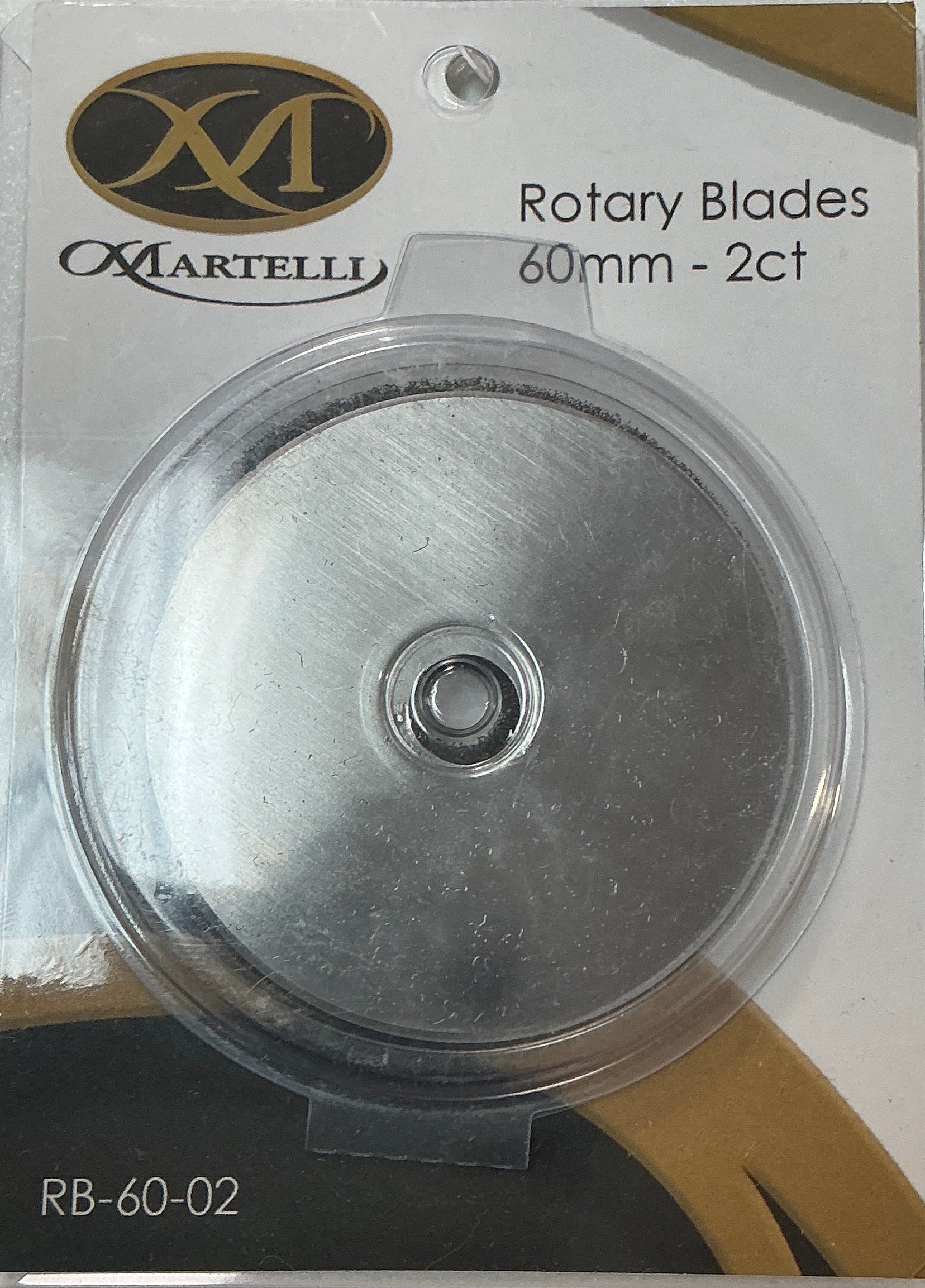 Two 60mm rotary cutter replacement blades