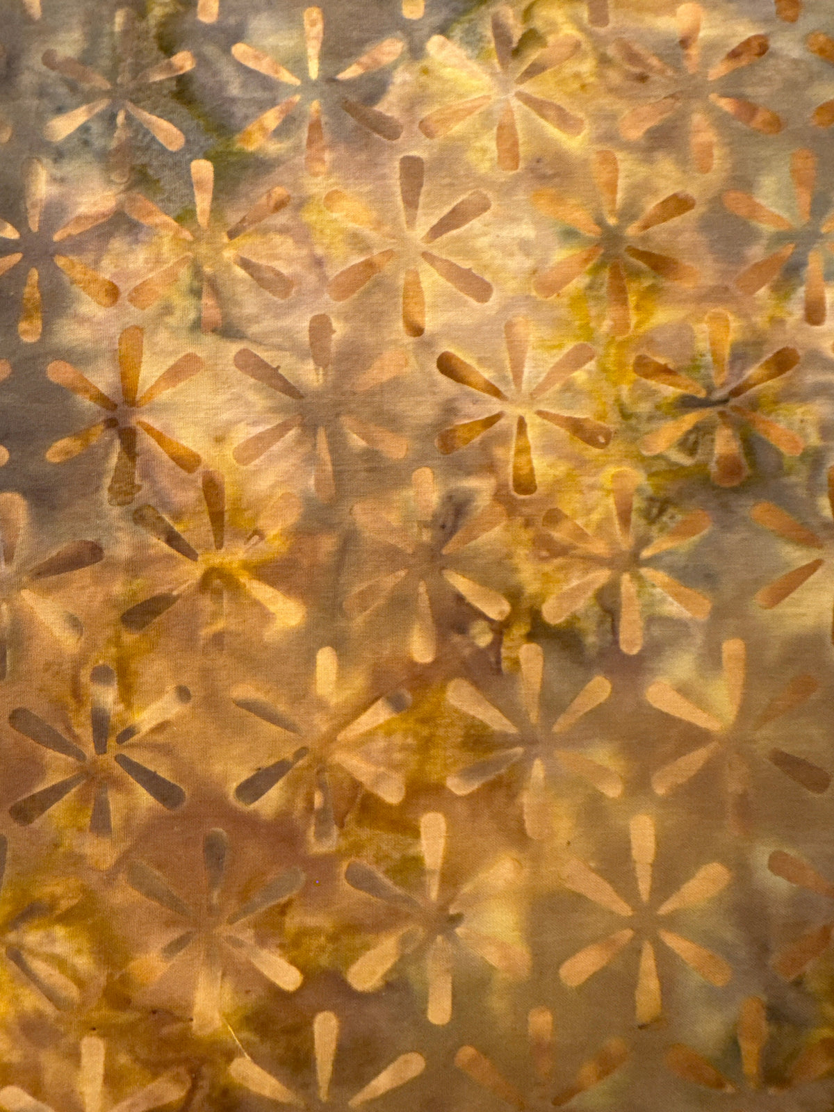 Asterisk Print Light Brown geometric quilting fabric