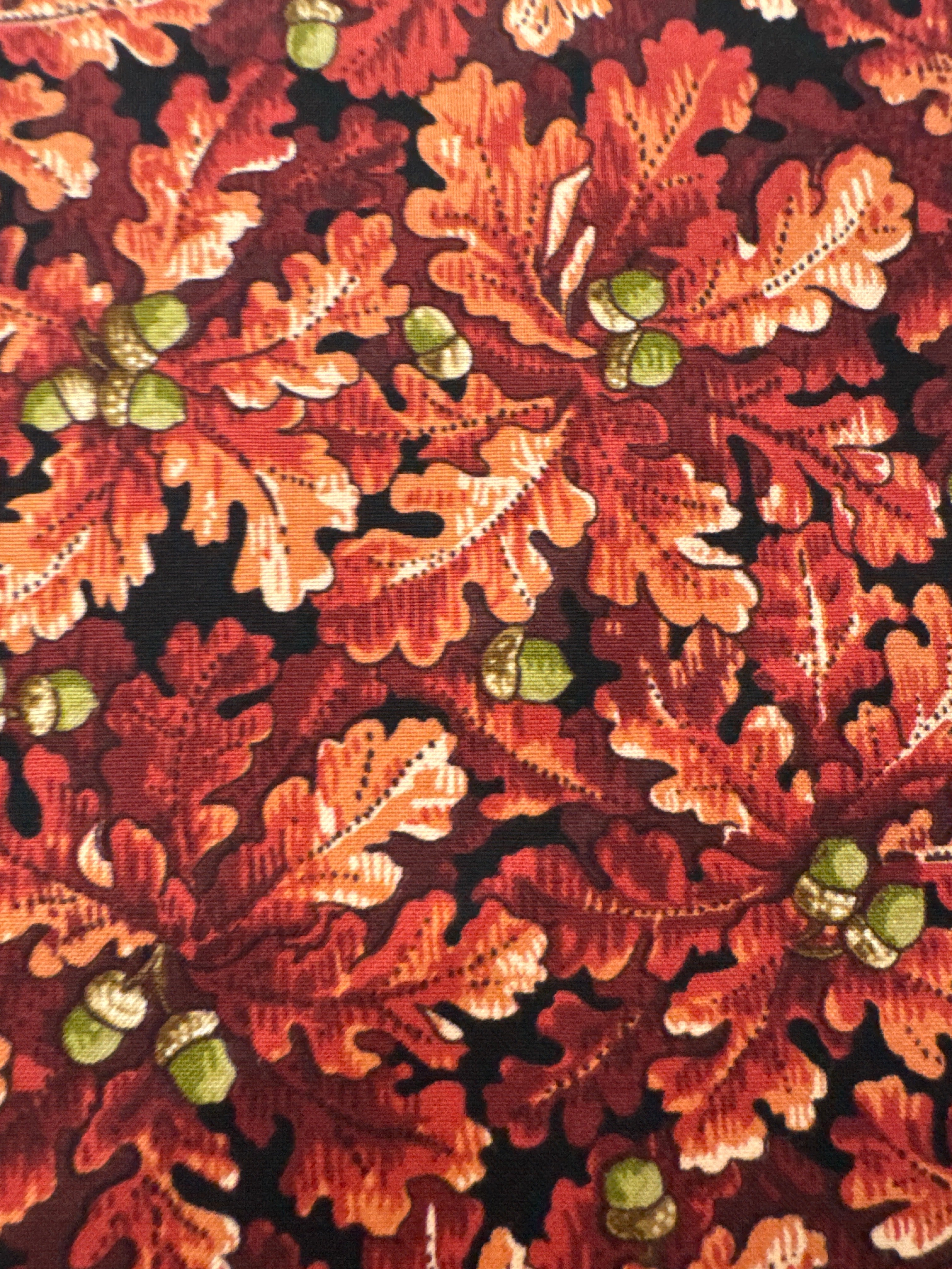 Autumn Woods Acorn Leaves Red novelty quilting fabric by Andover Fabrics
