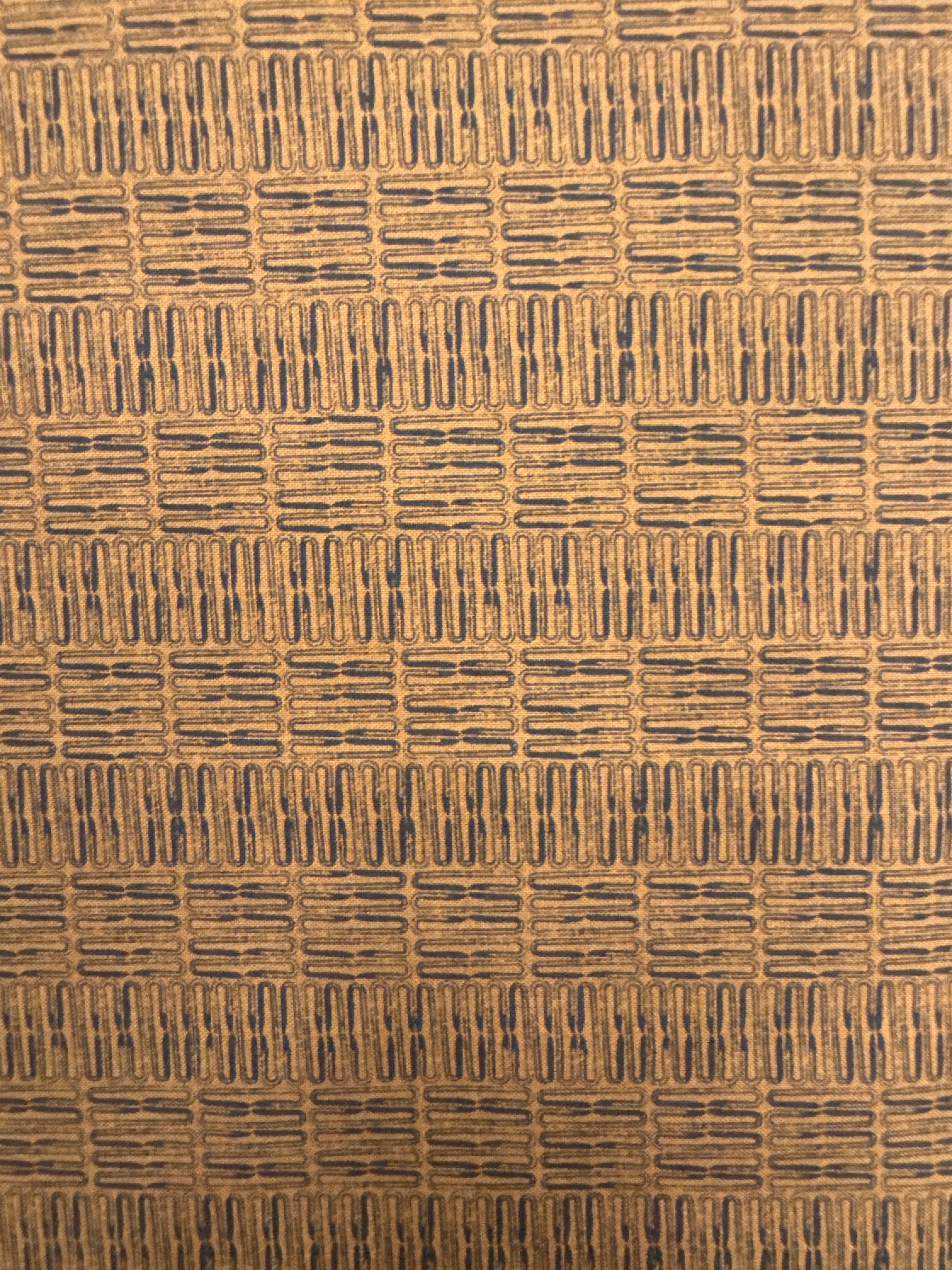Leafy Brown Squares geometric quilting fabric by Windham Fabrics