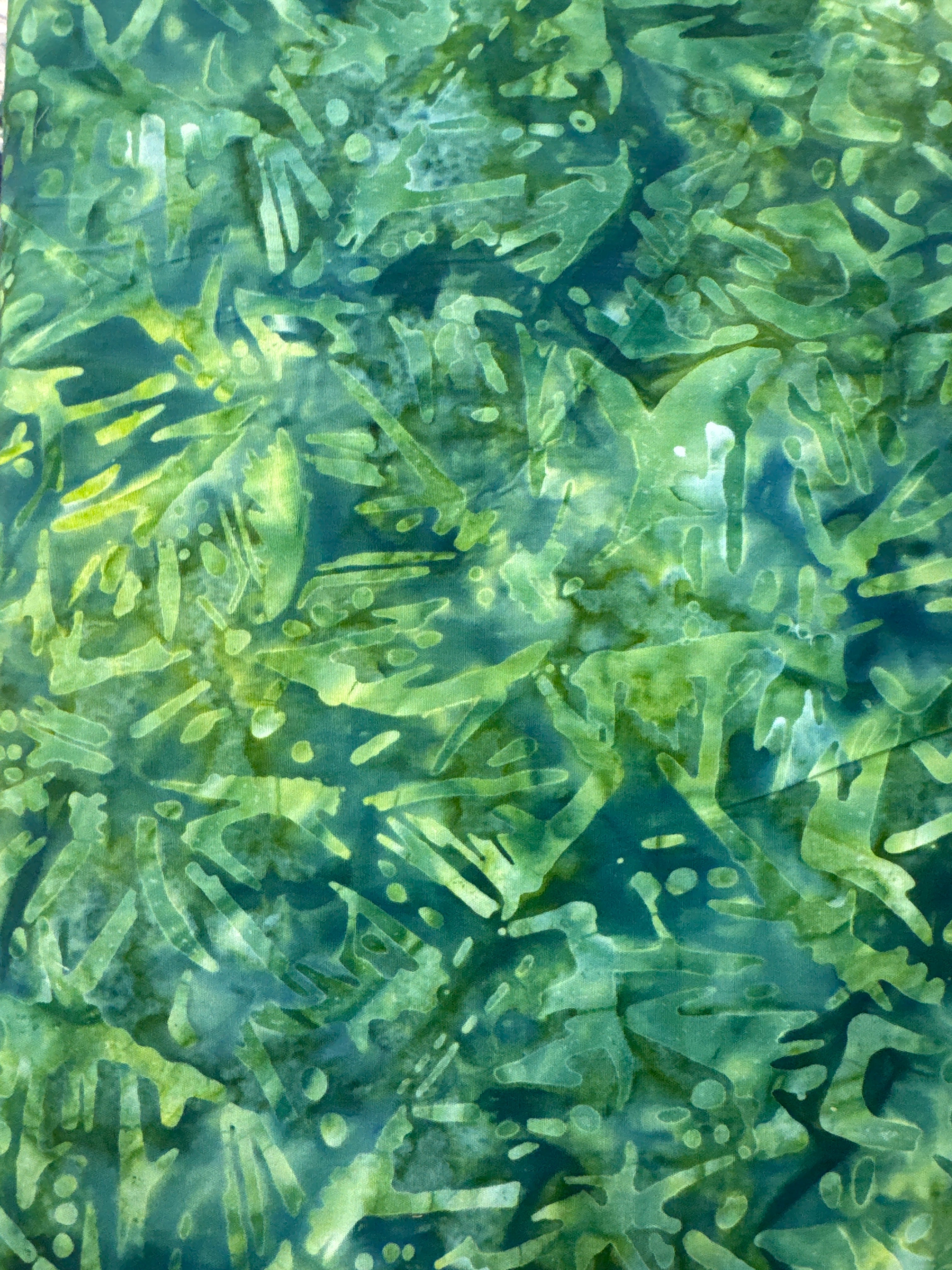 Fractals Emerald Green geometric quilting fabric by Wilmington Prints