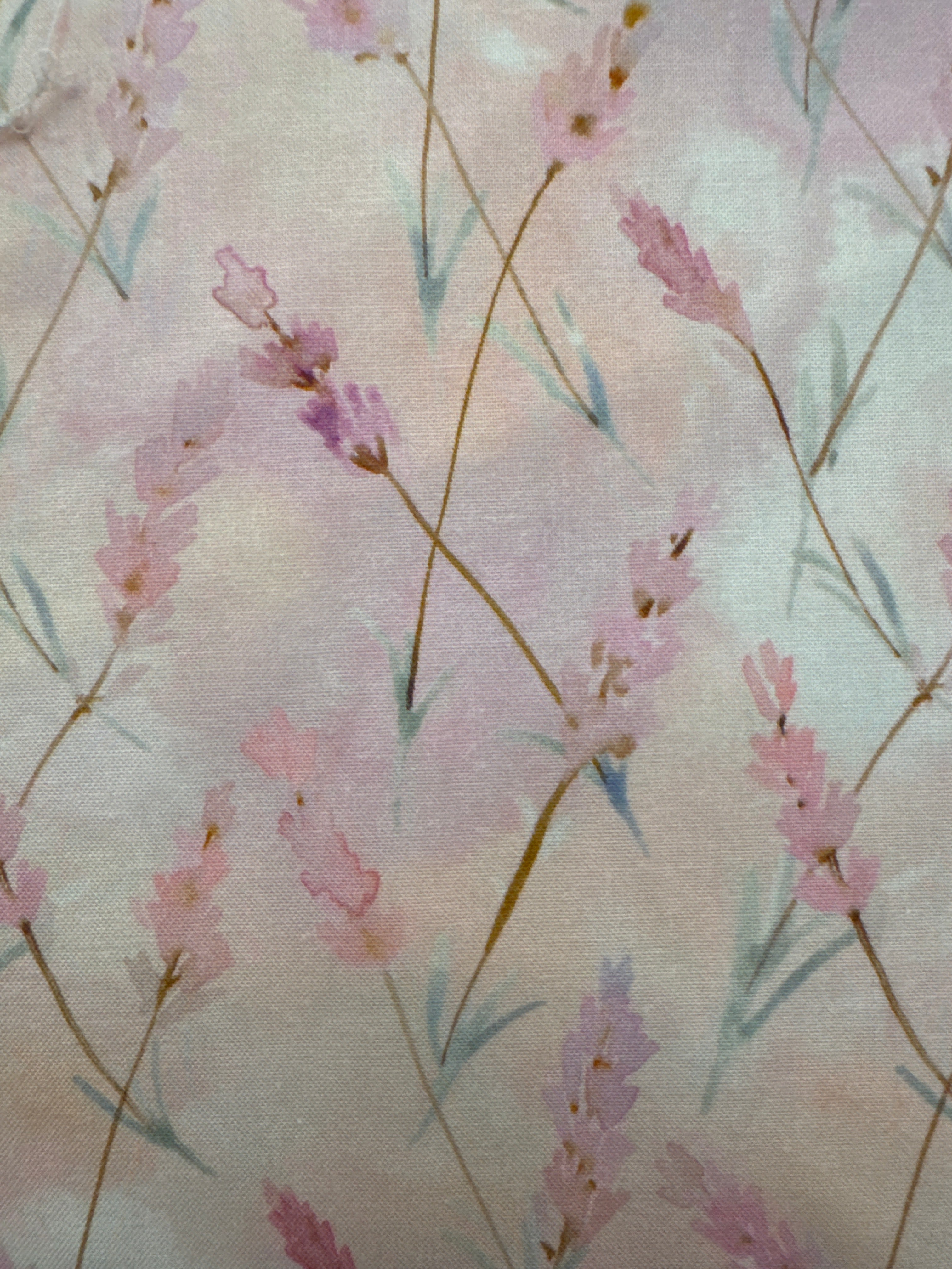 Blooming Beauty Flower Stalk Pink floral quilting fabric by Moda