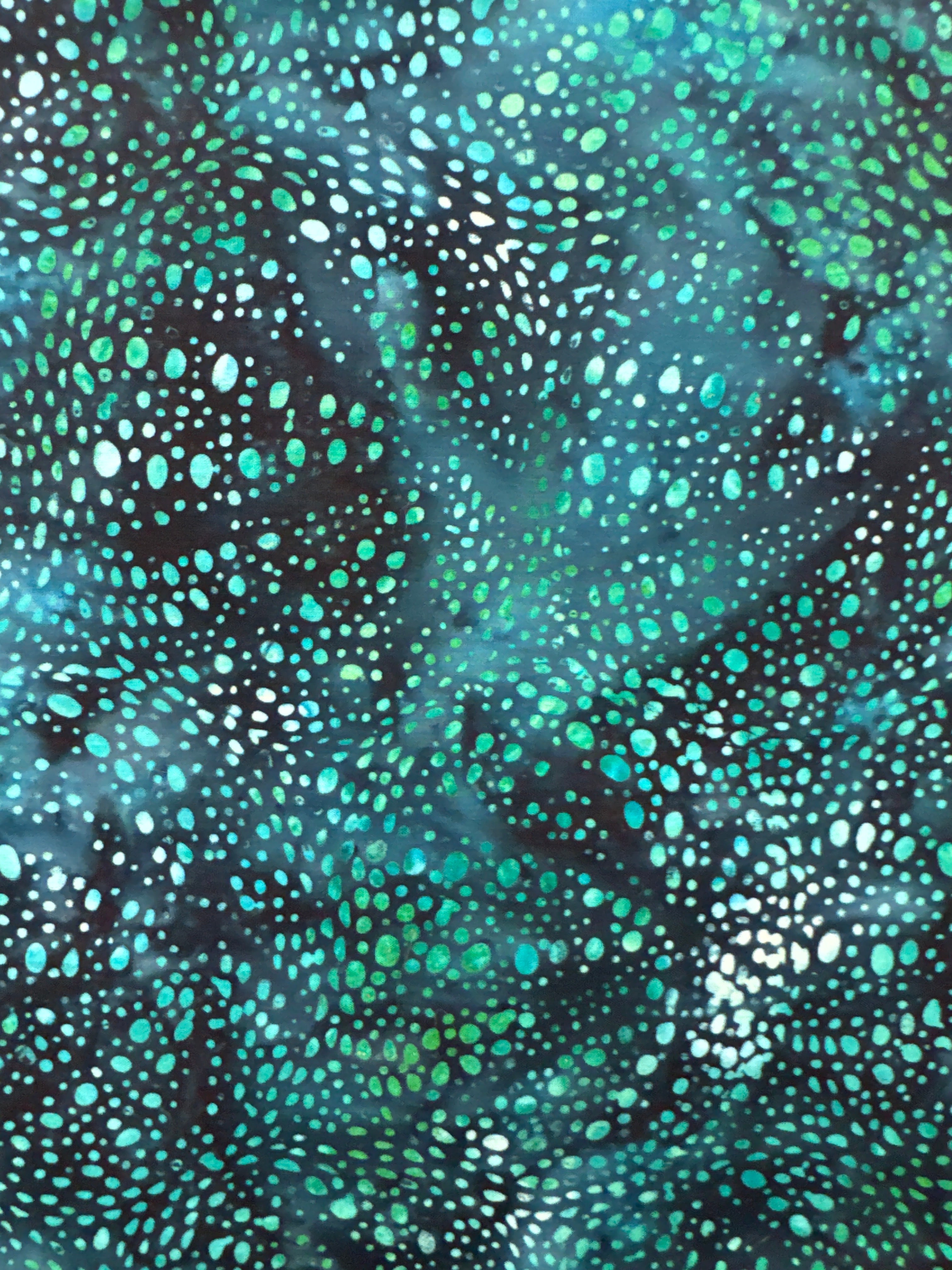 Teal Bubbles blender quilting fabric by Hoffman Fabrics