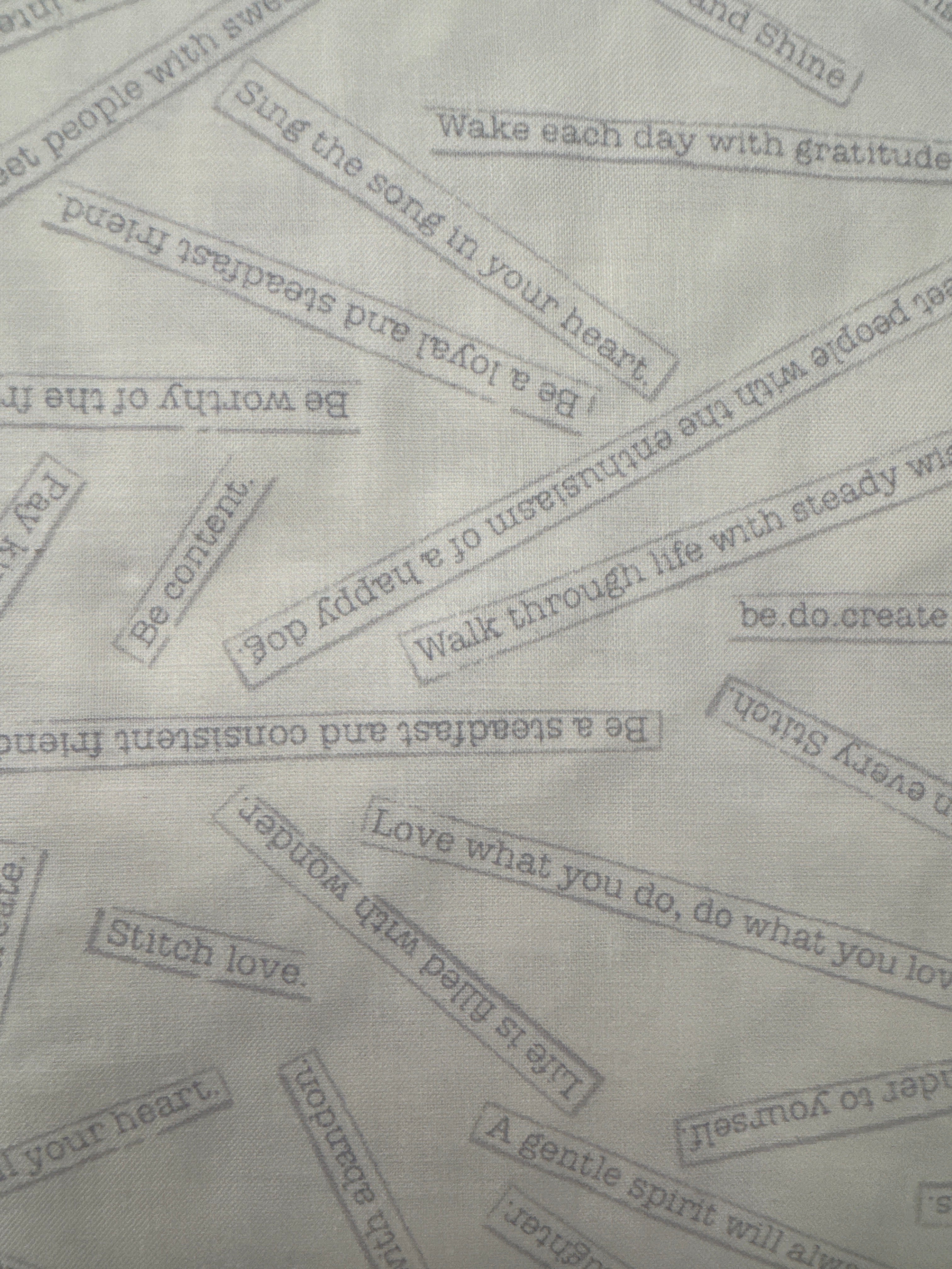 Text Magnets White novelty quilting fabric by Windham Fabrics
