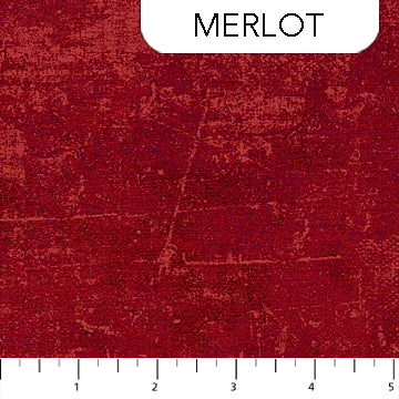 Northcott Canvas Merlot flannel quilting fabric — rich red flannel texture