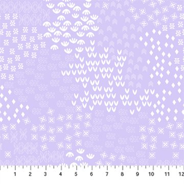 FIGO Hampton Court Meadow floral quilting cotton fabric in Lilac