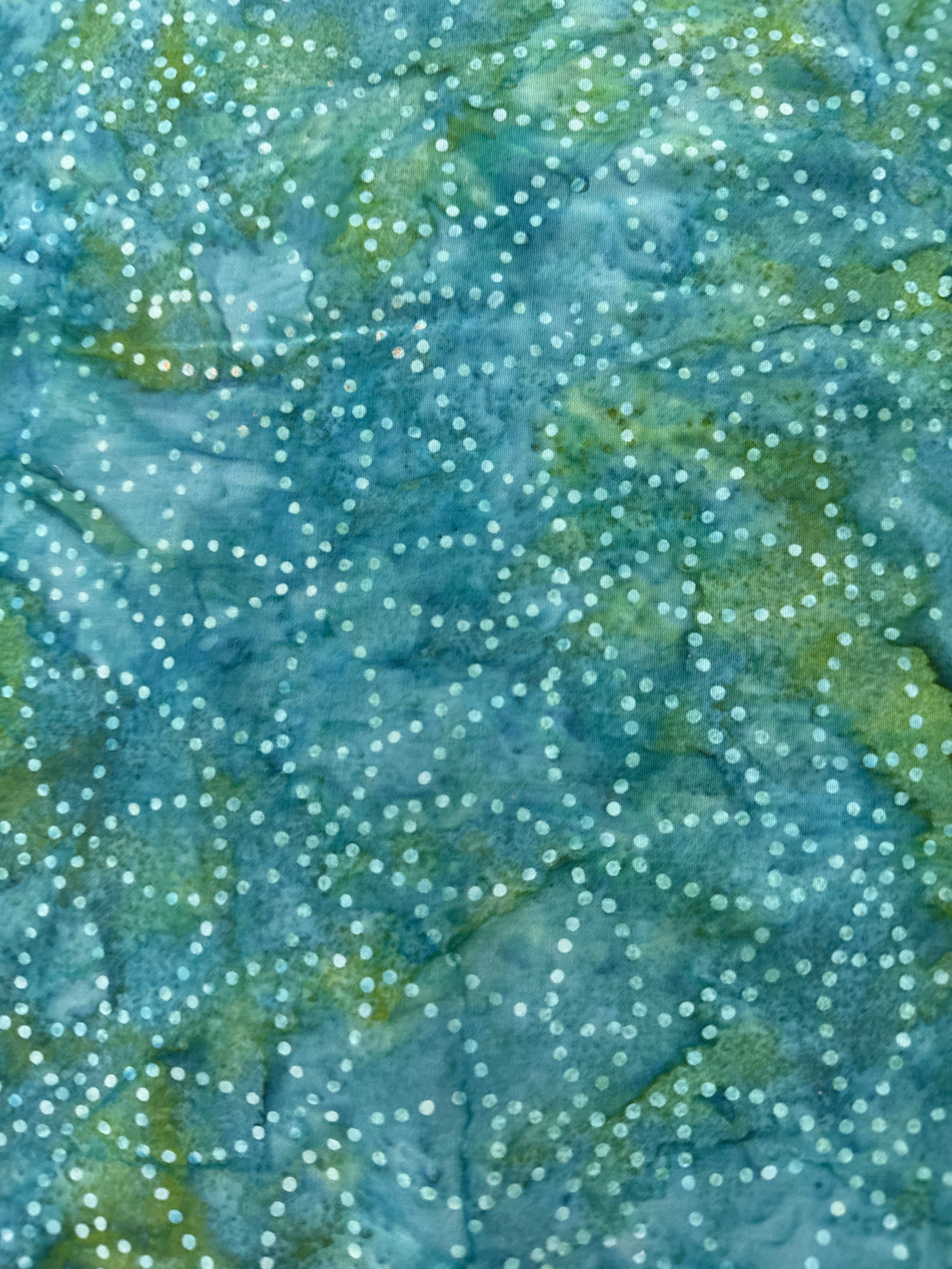 Dotted Mandala teal geometric quilting fabric by Wilmington Prints