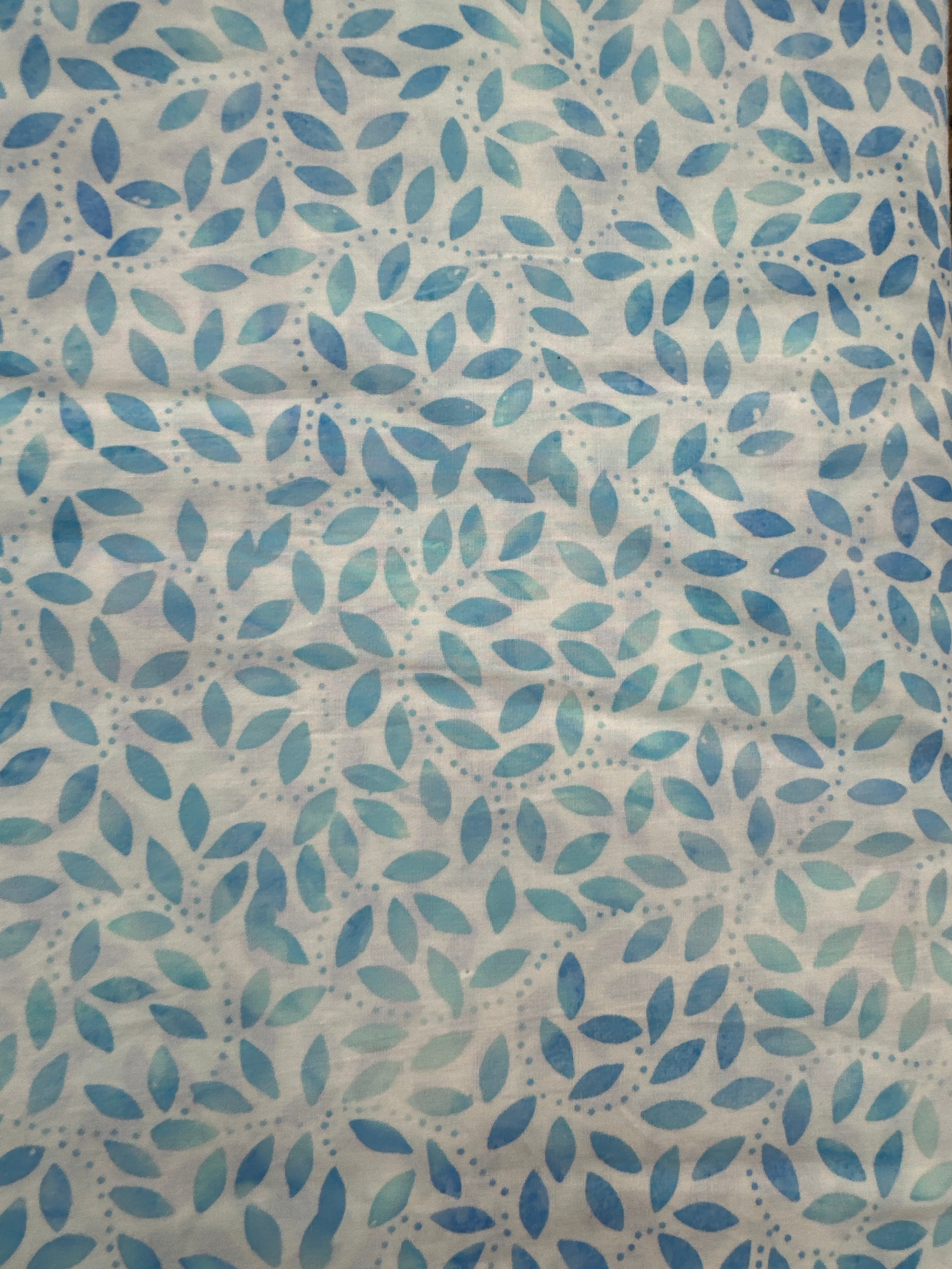 Tahiti Blue Petals floral quilting fabric by Hoffman Fabrics