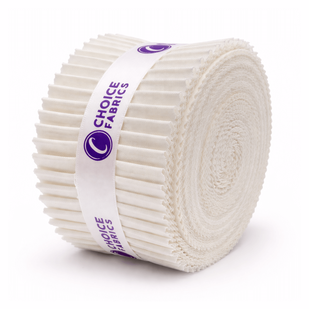 Supreme Solids - 2.5" Roll - Snow White (40 Strips)