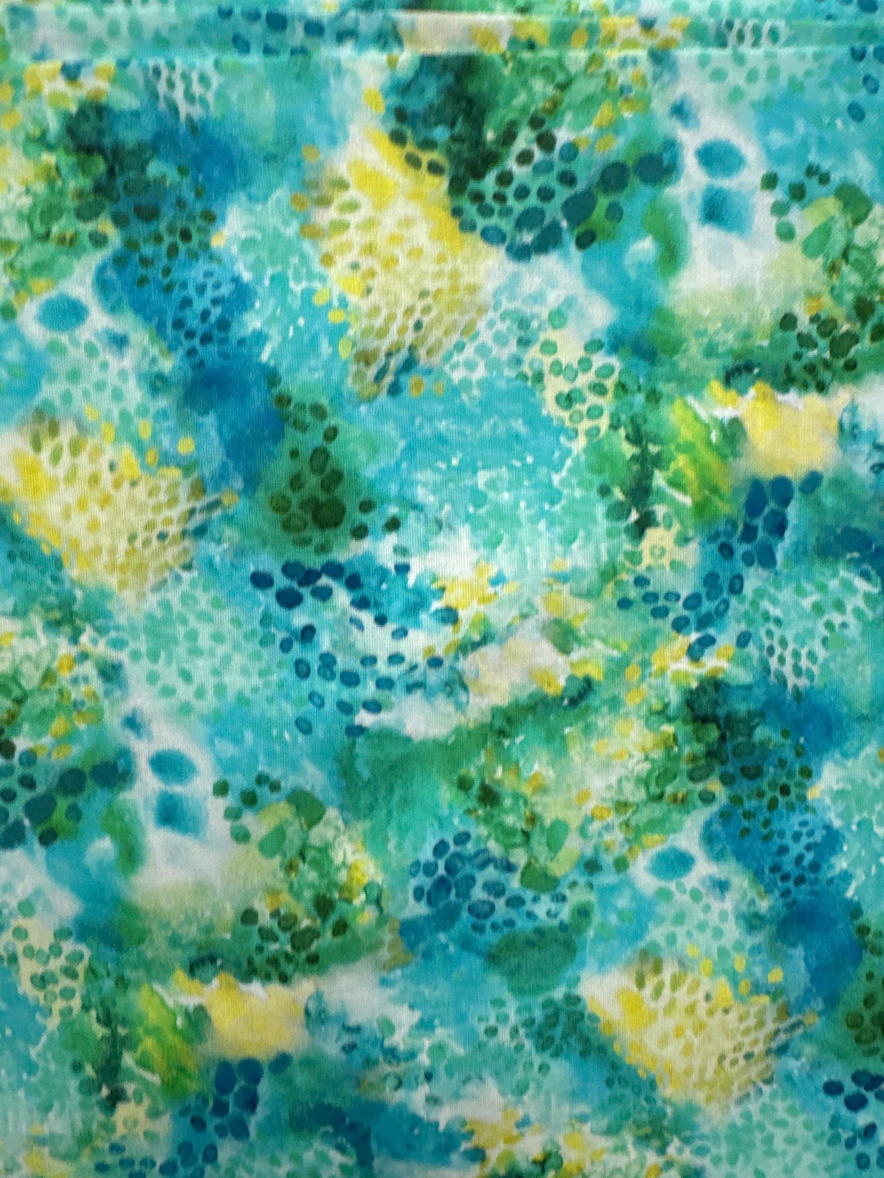 Hummingbird Story Aqua nature novelty quilting fabric by Windham Fabrics