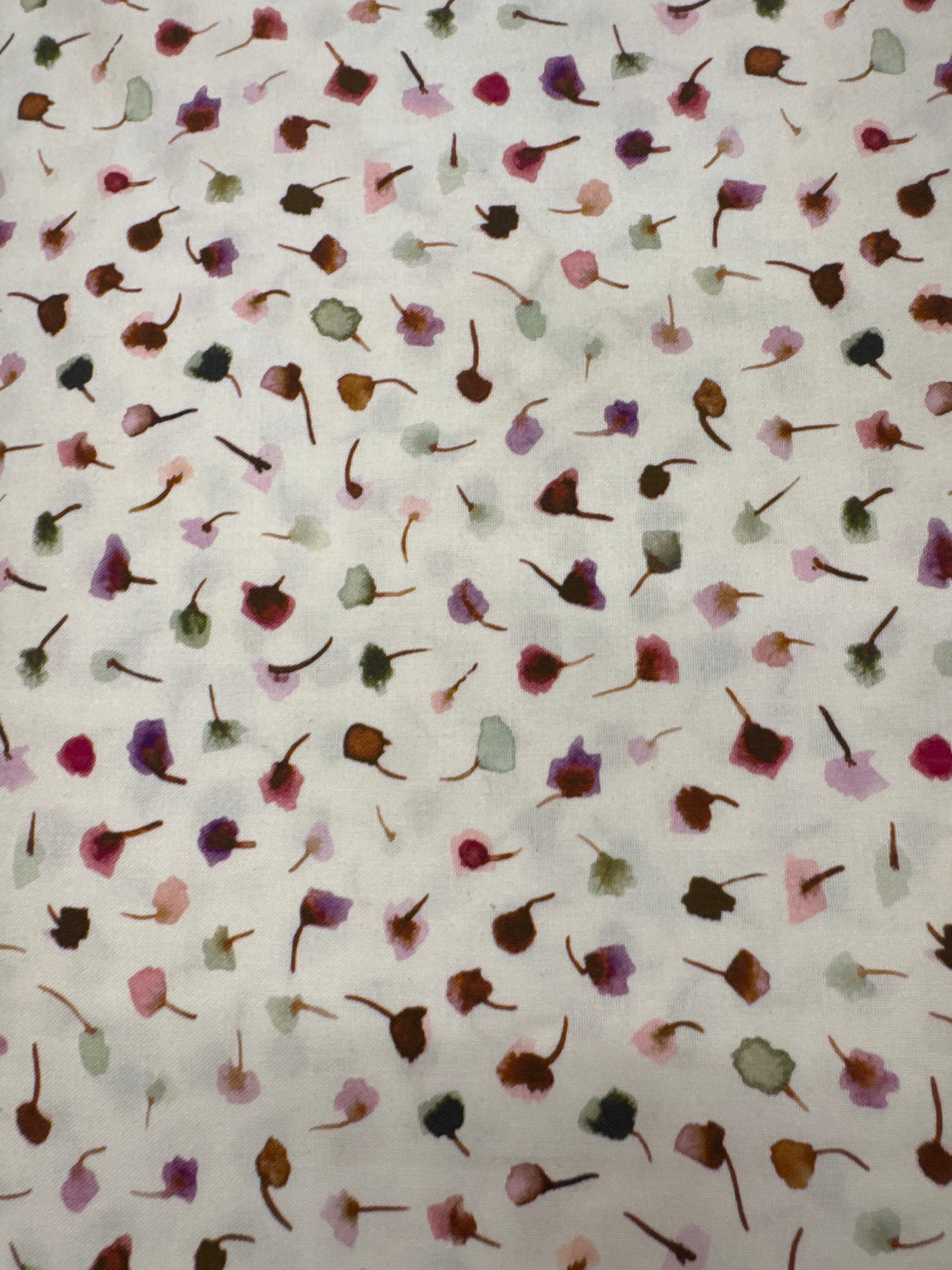 Blooming Lovely Tossed Petals White floral quilting fabric by Moda