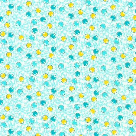 Robert Kaufman Dots quilting cotton fabric in Azure blue