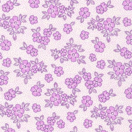 Robert Kaufman Tonal Flowers Purple quilting fabric