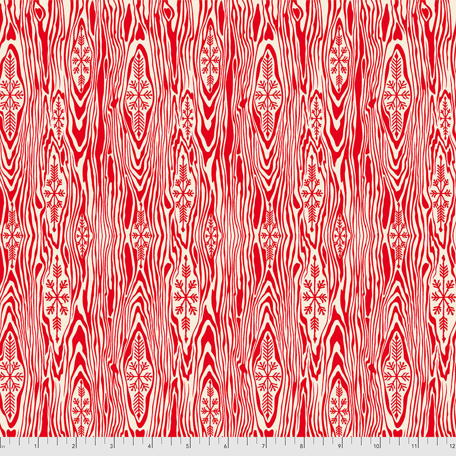 Free Spirit Holiday Homies Yule Log Holly Berry flannel — Tula Pink holiday flannel