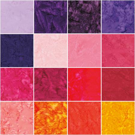 Riley Blake Batiks Hand-Dyes Sunset Sorbet fat quarter bundle