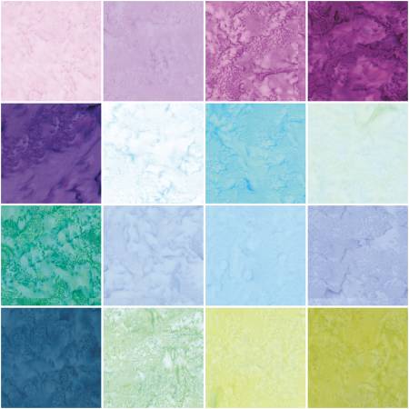 Riley Blake Batiks Hand-Dyes Misty Meadows fat quarter bundle