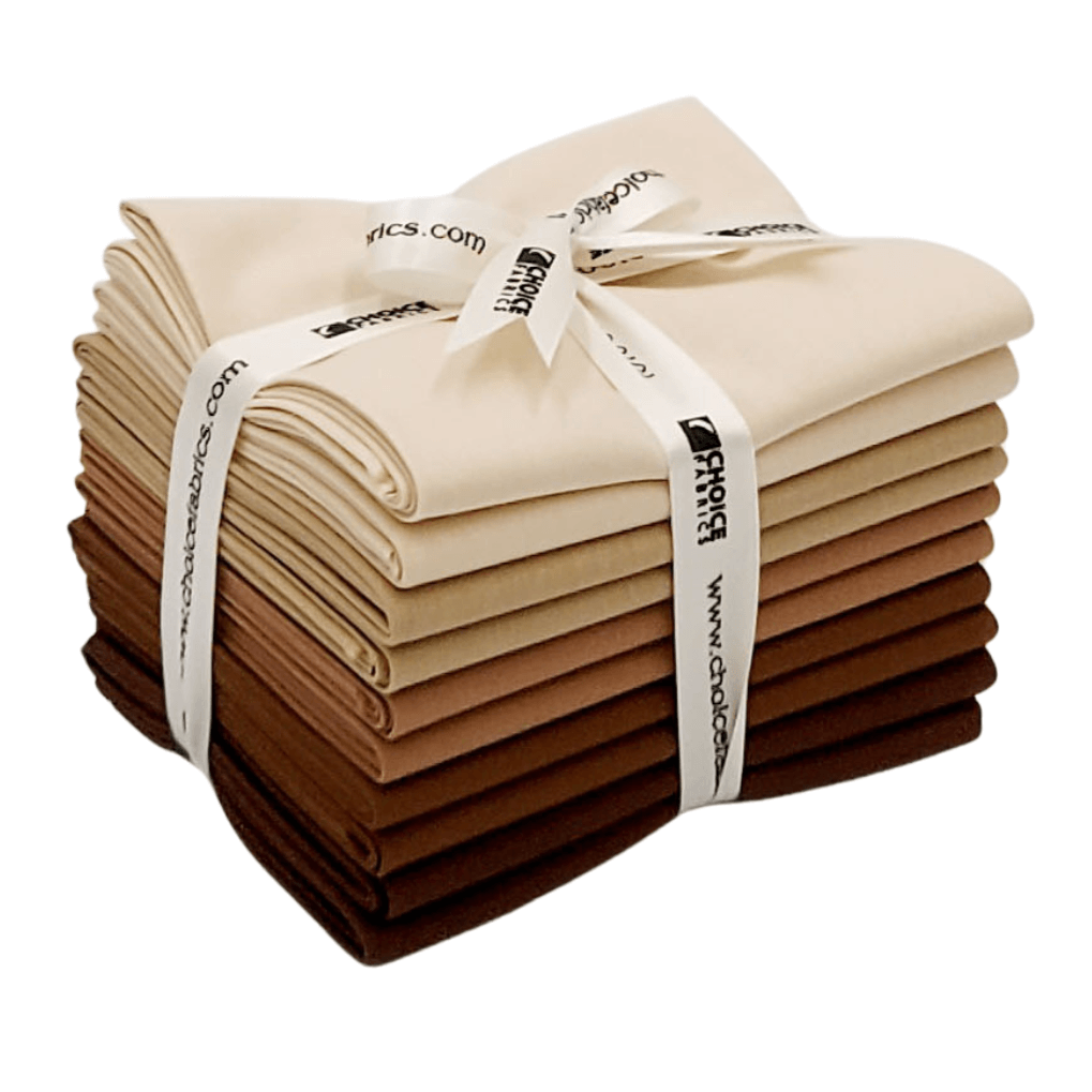 Brown Supreme Solids - Fat Quarter Bundle - 10 pack (Shades of Brown)