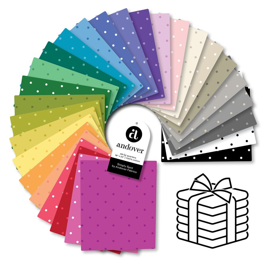 Simply Spot Fat Quarter Bundle 28 Cuts Each