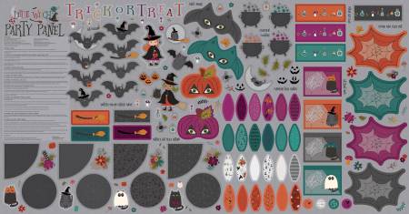 Riley Blake Little Witch Halloween felt party panel