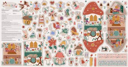 Riley Blake Thimbelina & the Sewing Fairies Felt Panel — 36 x 69 inch