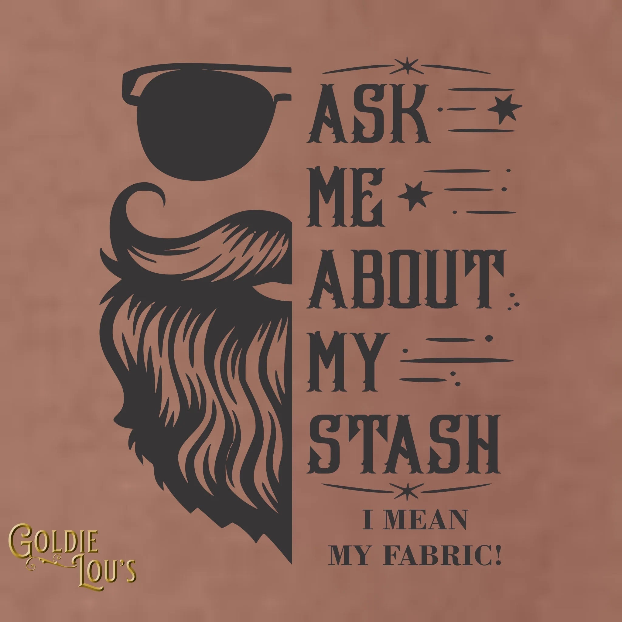 Fabric Stache Quilting T-shirt