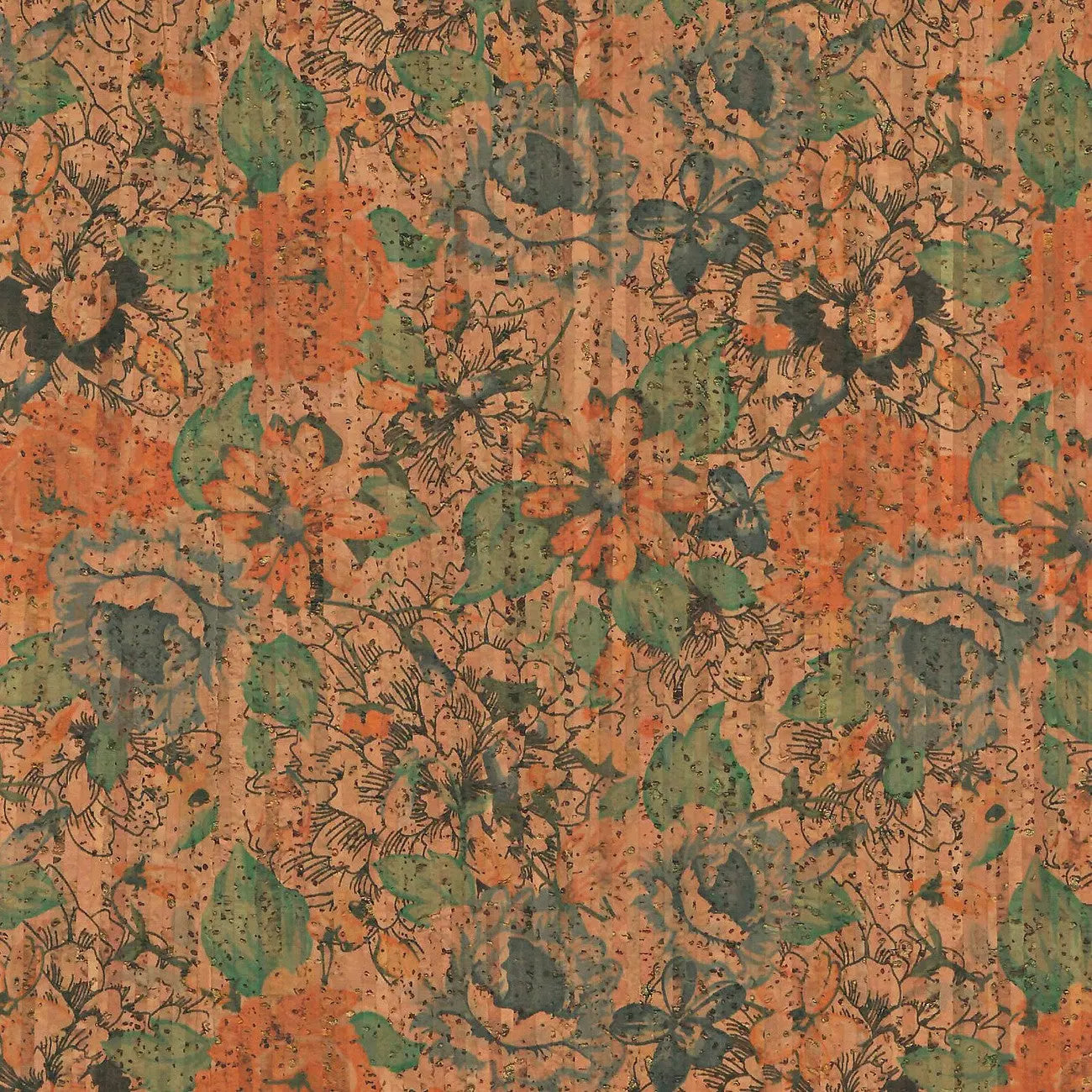 Fall Bouquet Pro Cork 1/2 yard - Linda's Electric Quilters