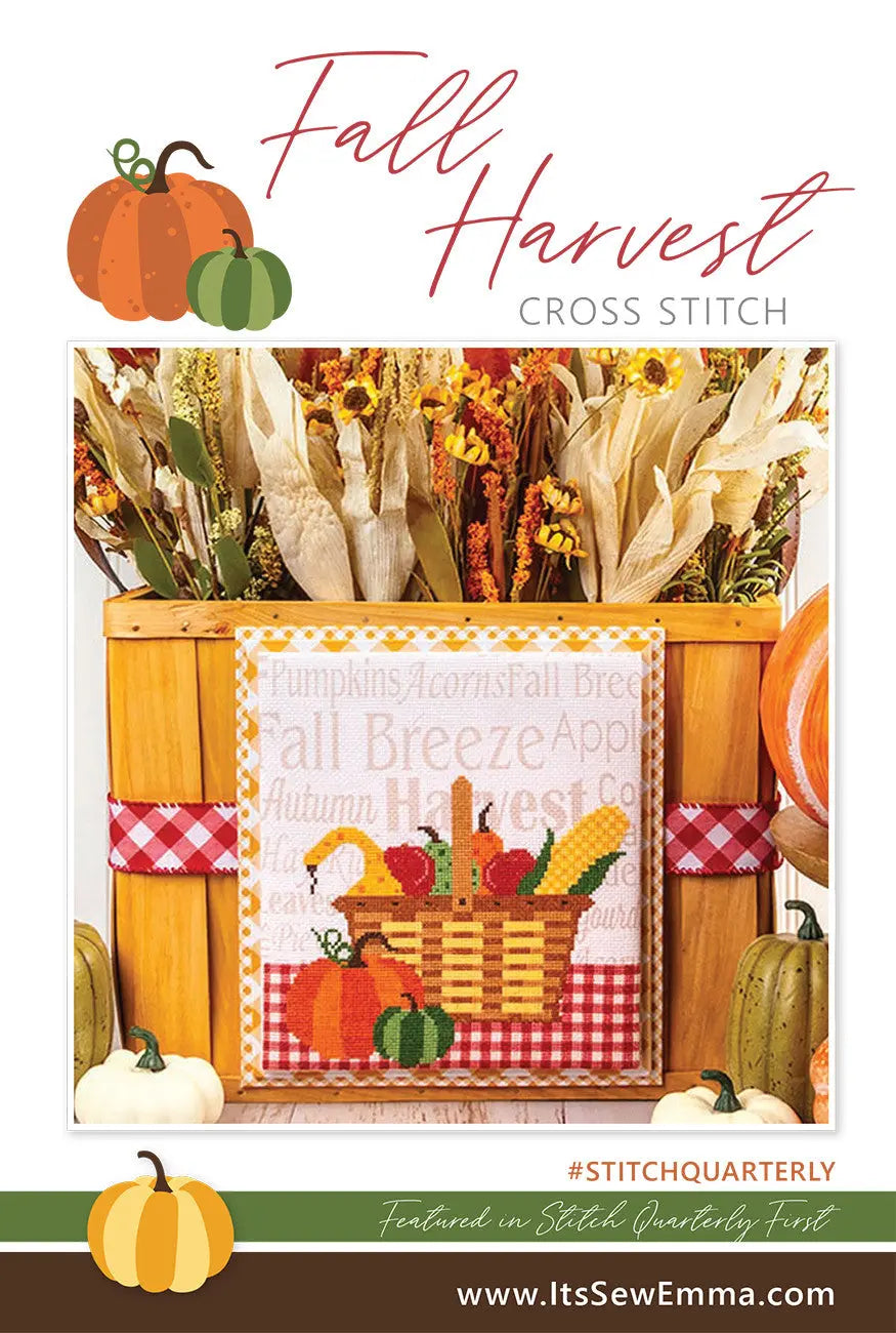 Fall Harvest Signs Cross Stitch Pattern Checker Distributor