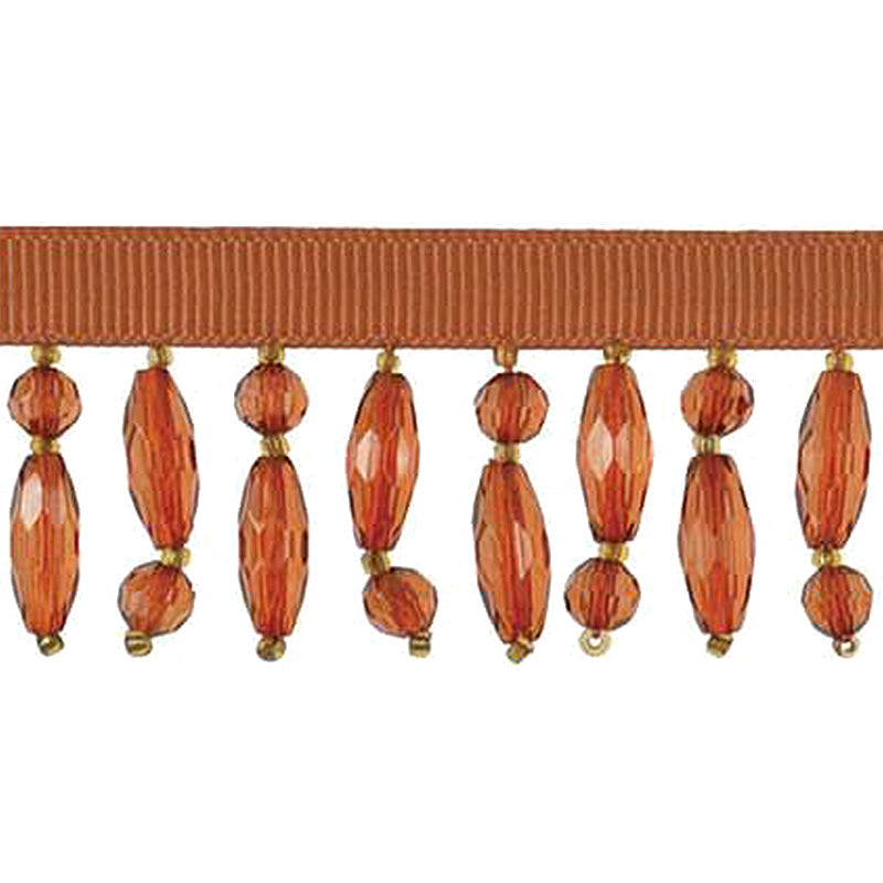 Fantasia Collection - 1 1/2" width BEADED FRINGE (15 Yard Roll) - BB-9917-18 Rust