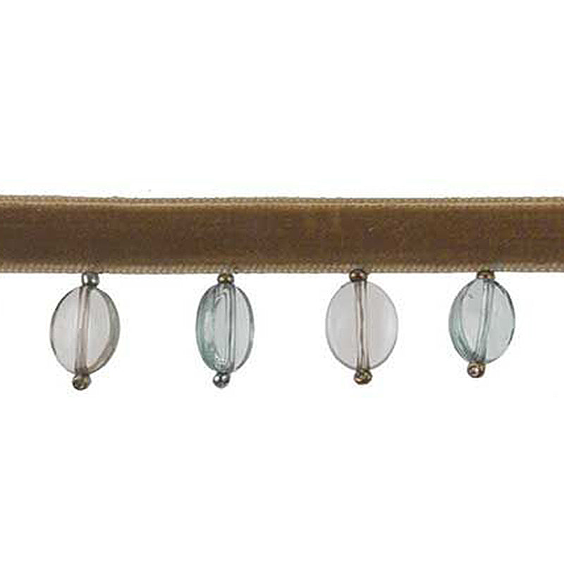 Fantasia Collection - 1" width BEADED FRINGE (15 Yard Roll) - BB-9901-16/23 Sable and Teal