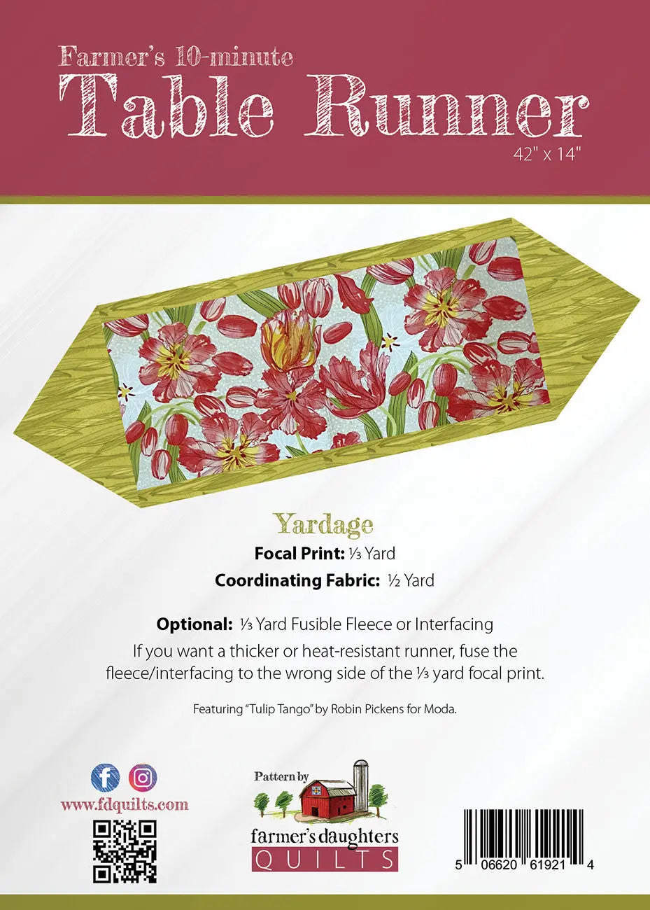 Farmer's 10-minute Table Runner 5pk - Linda's Electric Quilters