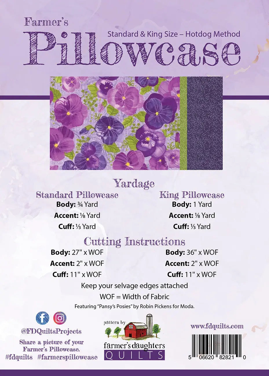 Farmer's Pillowcase 5pk - Linda's Electric Quilters