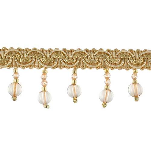 Fascination Collection - 1 1/4" width BEADED FRINGE (15 Yard Roll) - BB-925-16/10 Sable and Gold