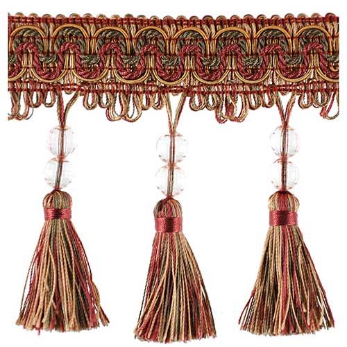 Fascination Collection -4 1/2" width BEADED TASSEL FRINGE-BF-1458-81/17