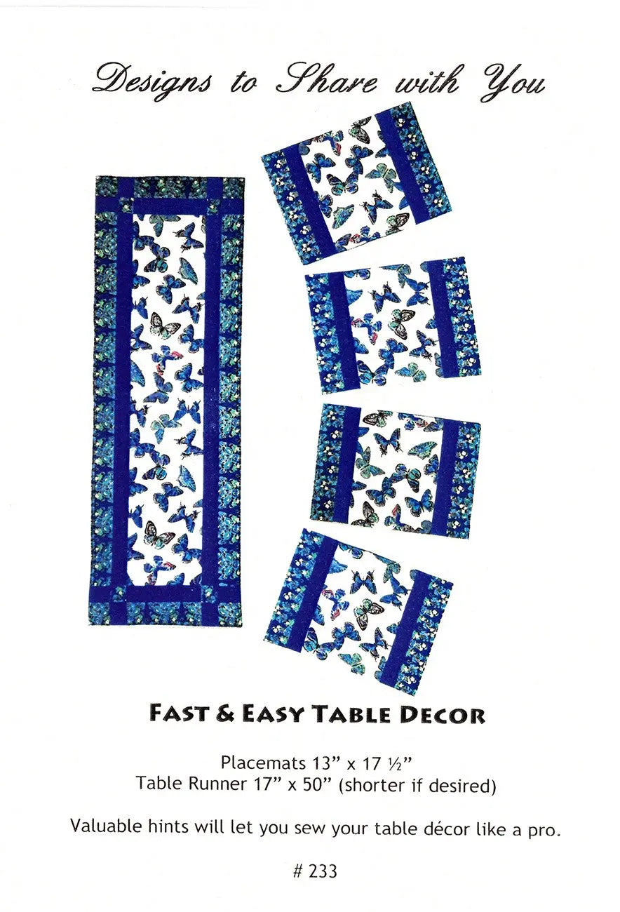 Fast and Easy Table Décor - Linda's Electric Quilters