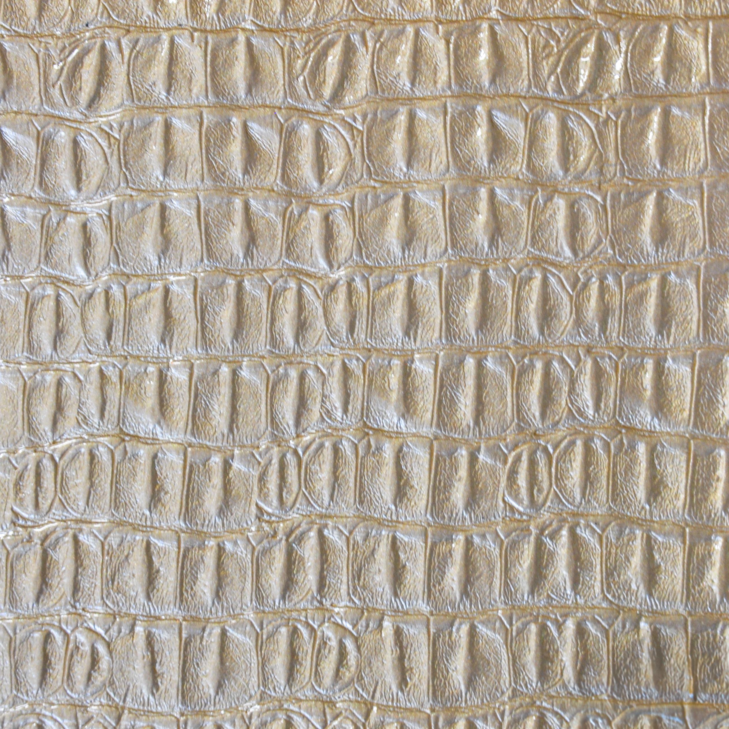 Faux Crocodile Vinyl Fabric, 17 in. X 36 in. Embossed Vegan Leather for DIY Crafts, Home Decor