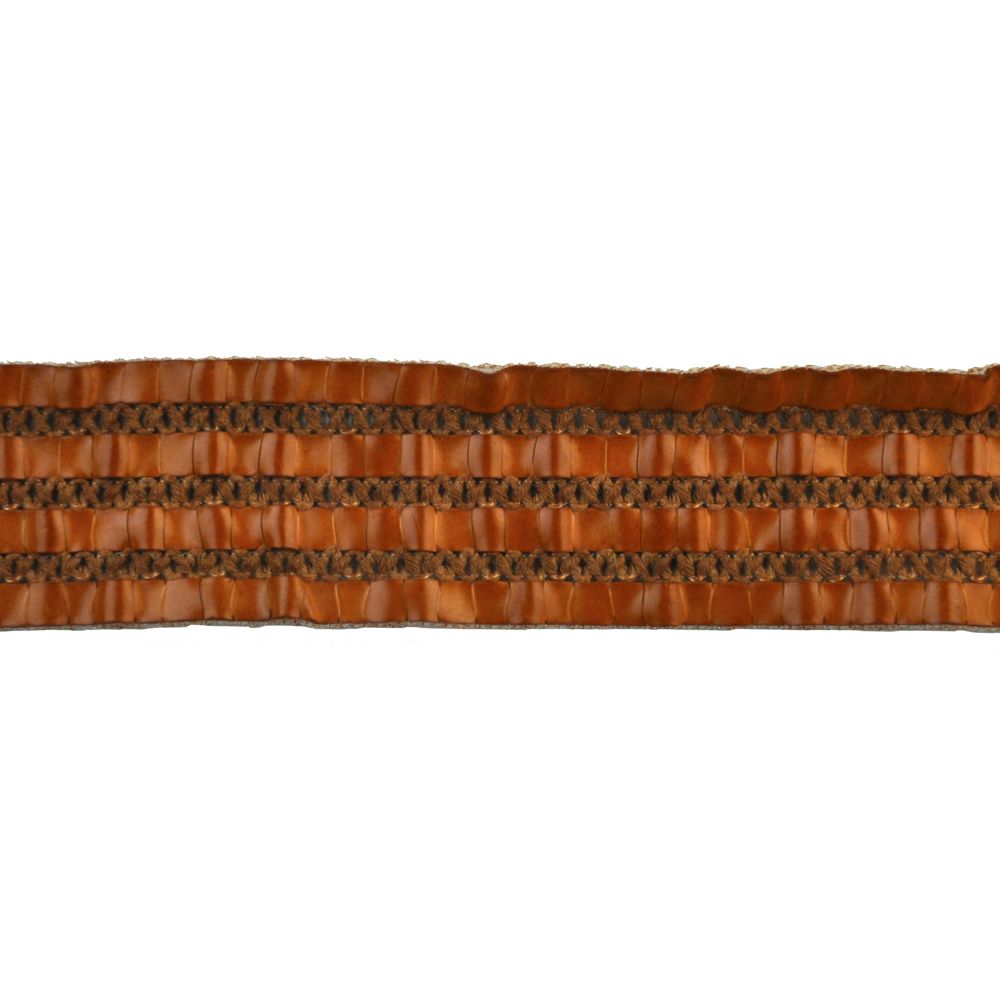 Faux Leather Woven Braid - 1 3/4" Width (15 Yard Roll) - BR-7186-38 Toffee