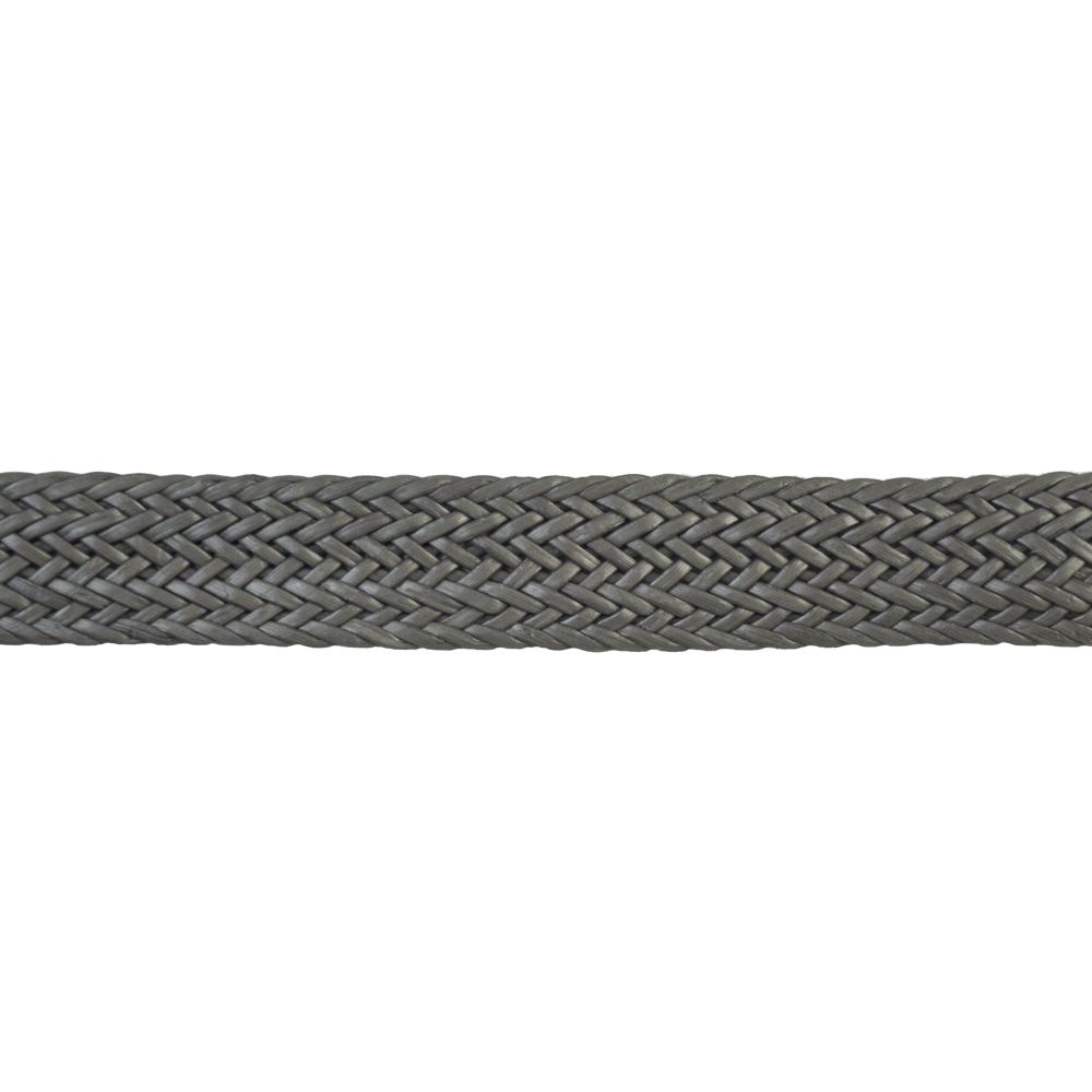 Faux Leather Woven Braid - 1" Width (15 Yard Roll) - BR-7183-49 Gunmetal