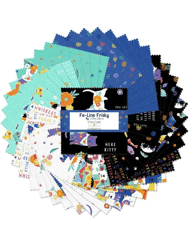 Fe-Line Frisky - 5 Karat Crystals Wilmington Fabrics