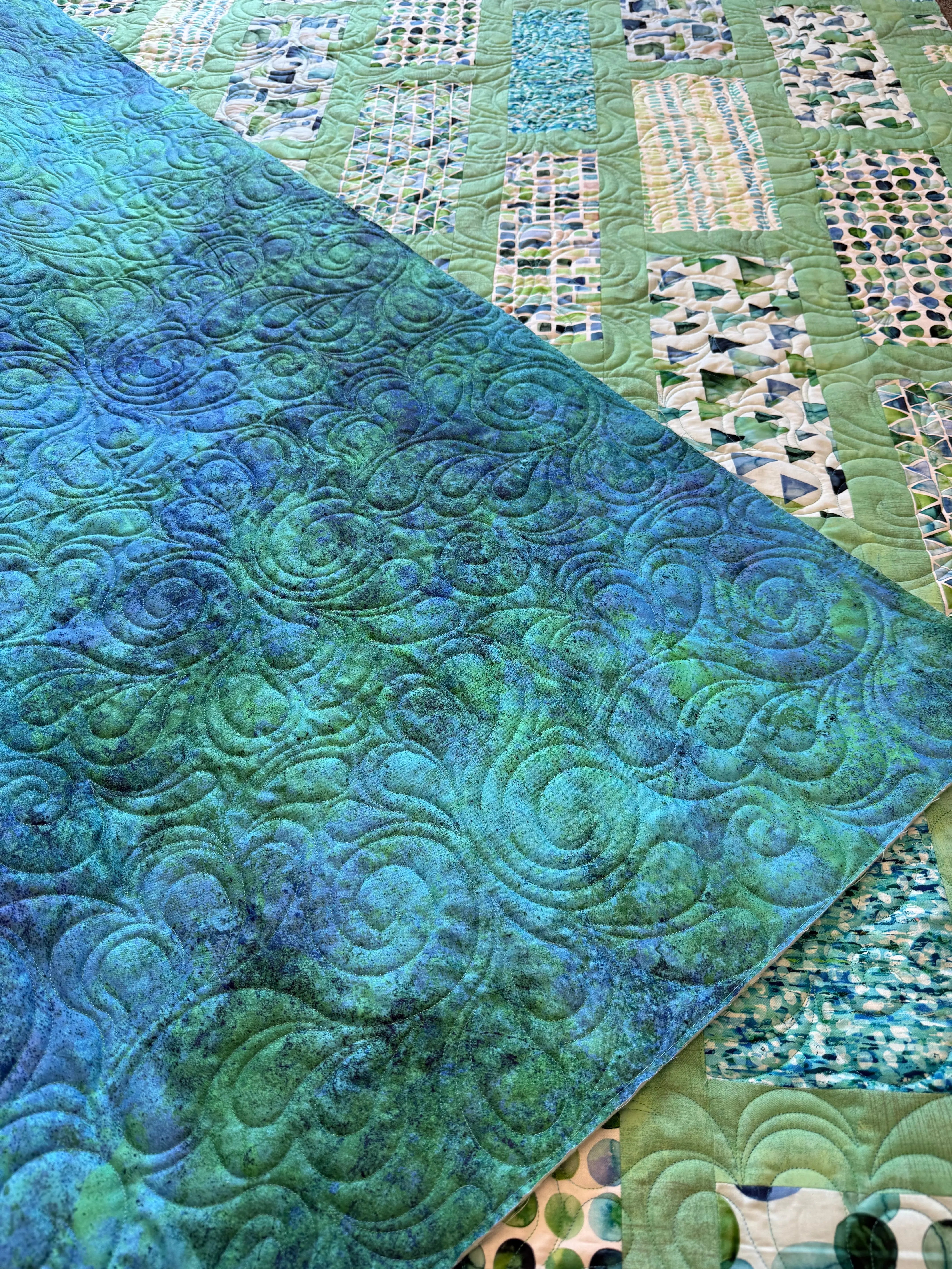 Feathers and Swirls Digital E2E Linda's Electric Quilters