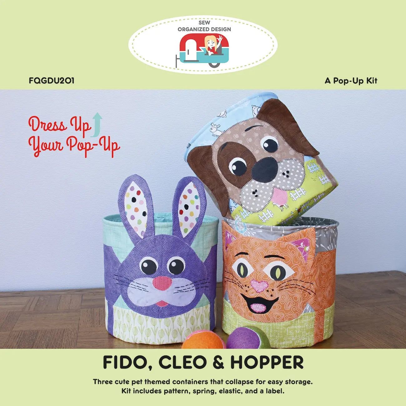 Fido, Cleo & Hopper Kit - Linda's Electric Quilters