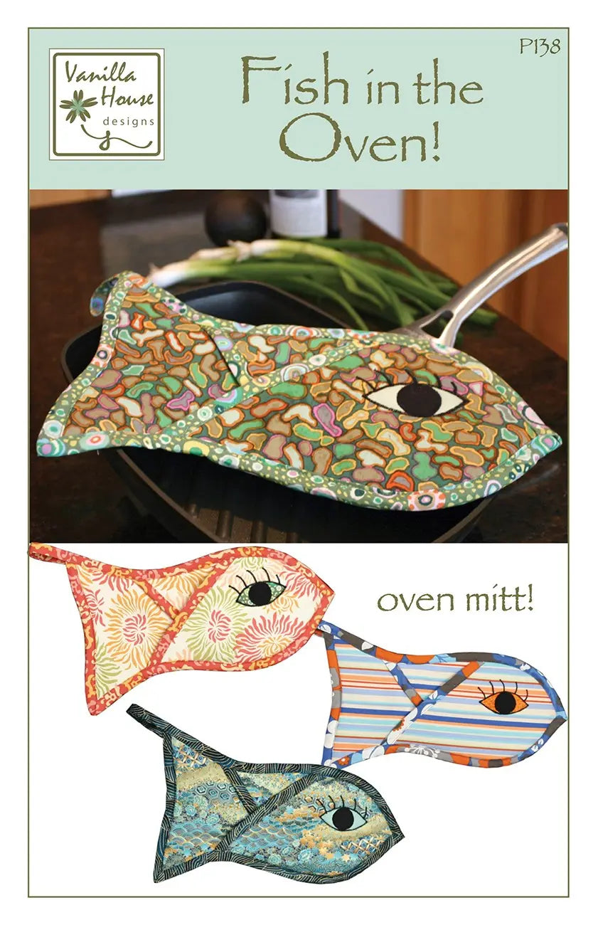 Fish In The Oven Mitt - Linda's Electric Quilters