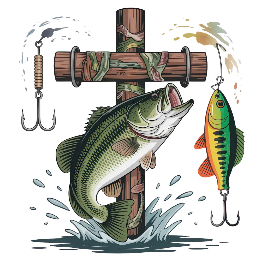Fish with Cross Fabric Panel 1
