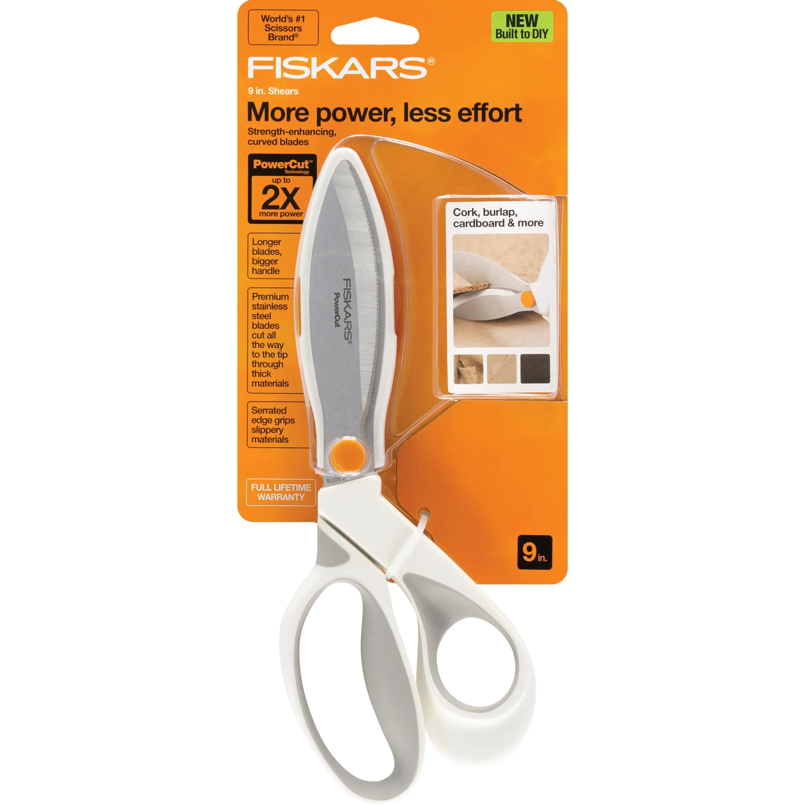Fiskars 9in PowerCut Softgrip Shears - Linda's Electric Quilters