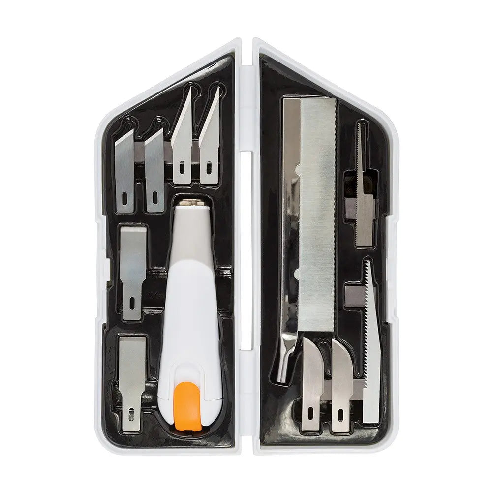 Fiskars Heavy-Duty Easy Change Detail Knife Set 11 blades - Linda's Electric Quilters