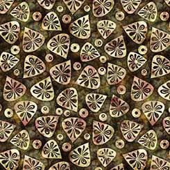 Flamenco - Geo Leaf - Brown 44" / 45" Fabric Per Yard The Fabric Company